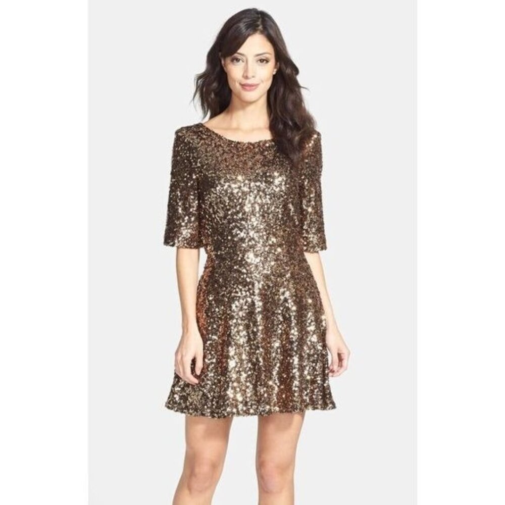 French Connection‎ Sequin Fit & Flare Dress Size 6 NWOT